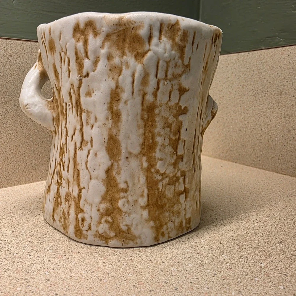 Enesco Roth 1979‎ Bear Planter Vase E-3020 Brown Tan Vintage Woodland 3D Relief